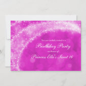 Invitation Pink & White Sparkle Cinderella N'importe quelle f (Devant)