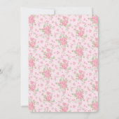 Invitation Pink & White Vintage Fancy Floral Baby Shower (Dos)