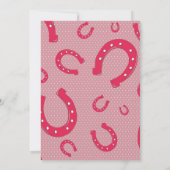 Invitation Pink Wild West Cowgirl 1ère fête d'anniversaire (Dos)