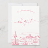 Invitation Pink Wilderness Adventure commence le Baby shower (Dos)