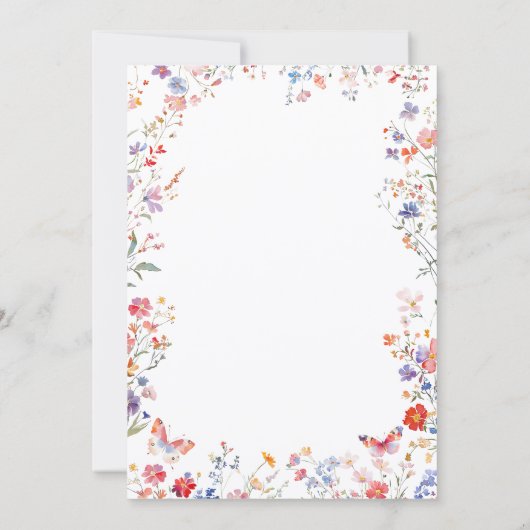 Invitation Pink Wildflower Baby in Bloom Baby Shower (Dos)