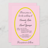 Invitation Pink Window Wedding (Devant / Derrière)