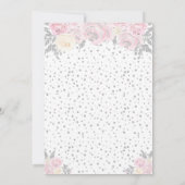 Invitation Pink Winter Brunette Hair Princesse Anniversaire (Dos)