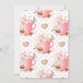 Invitation Pink Winter Cookies and Cocoa 1st Birthday (Dos)