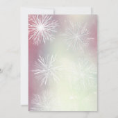 Invitation Pink Winter merveilleland aquarelle flocons de nei (Dos)