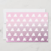 Invitation Pink Winter ONEderland 1er Anniversaire Photo (Dos)