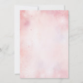 Invitation Pink Winter Polar Ours Snowflakes fête d'anniversa (Dos)