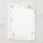Invitation Pink Winter Snow in Love Bridal Shower (Dos)