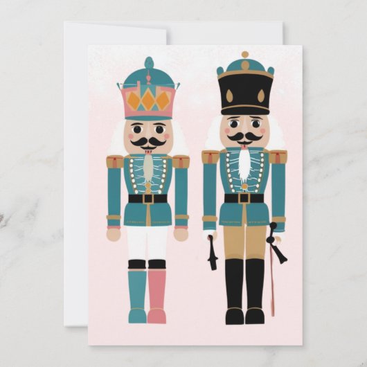 Invitation Pink Winter Snowflakes Nutcracker Baby shower (Dos)