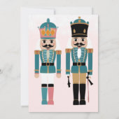 Invitation Pink Winter Snowflakes Nutcracker Baby shower (Dos)