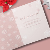 Invitation Pink Winter Son Baby shower Froid Extérieur