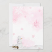 Invitation Pink Winter Wonderland Baby shower (Dos)