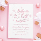 Invitation Pink Winter Wonderland Baby shower