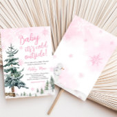 Invitation Pink Winter Wonderland Baby shower