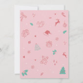 Invitation Pink Winter Wonderland First Birthday Party (Dos)