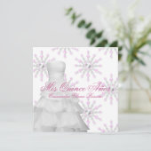 Invitation Pink Winter Wonderland Quinceanera (Debout devant)