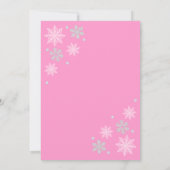 Invitation Pink Winter Wonderland Snowflake Sweet 16 (Dos)