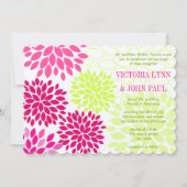 Invitation Pink Yarrow Floral Chrysanthemum Mariage Invite (Devant)