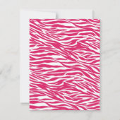 Invitation Pink Zebra Bachelorette Party Appartement Invitati (Dos)