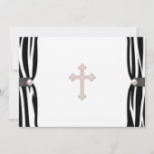 Invitation Pink Zebra Christening (Dos)