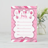 Invitation Pinky Party à écrire à la main pour les (Debout devant)