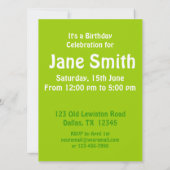 Invitation Pinocchio sur le pigeon (Dos)