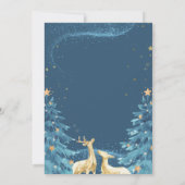 Invitation Pins Bleus Reindees Holiday Open House (Dos)