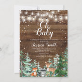 Invitation Pins d'animaux Oh Baby Baby shower (Devant)