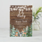 Invitation Pins d'animaux Oh Baby Baby shower (Debout devant)