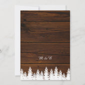 Invitation Pins de Bois Rustique Automne Automne Hiver Mariag (Dos)