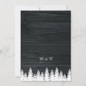 Invitation Pins de Bois Rustique Automne Automne Hiver Mariag (Dos)