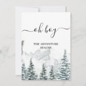 Invitation Pins de neige Aventure Commence Baby shower sauvag (Dos)