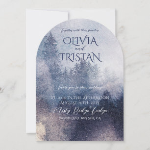 Invitation Pins de pin de la forêt rustique Enchanted Mariage