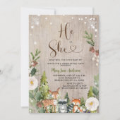 Invitation Pins des bois Révélation du genre hivernal (Devant)