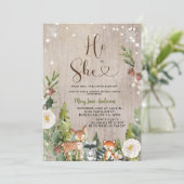 Invitation Pins des bois Révélation du genre hivernal (Debout devant)