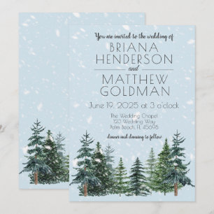 Invitation Pins d'hiver À feuillage persistant rustique Maria