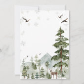 Invitation Pins d'hiver Arbres froids dehors du Baby shower (Dos)