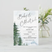 Invitation Pins d'hiver Baby Son Baby shower froid (Debout devant)