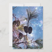 Invitation Pins d'hiver cônes Noël fête (Devant)