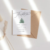 Invitation Pins d'hiver Mariage de neige
