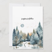 Invitation Pins d'hiver rustique neige extérieure Mariage (Dos)