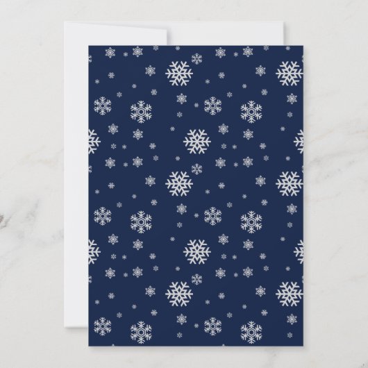 Invitation Pins enneigés à la fête de Noël (Dos)