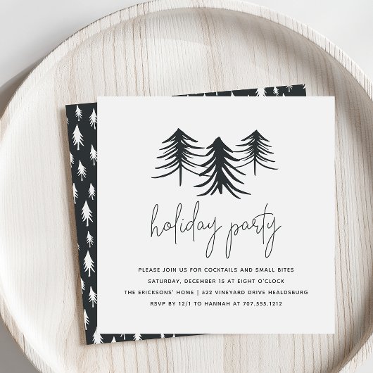 Invitation Pins esquissés | Fête de vacances moderne