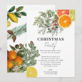 Invitation Pins et agrumes de Noël Botanique d'hiver (Devant / Derrière)