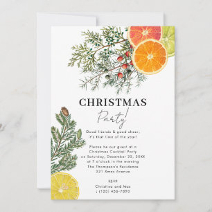 Invitation Pins et agrumes de Noël Botanique d'hiver