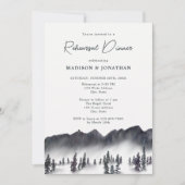 Invitation Pins et Montagnes Dîner de répétition Mariage (Devant)