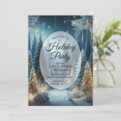 Invitation Pins givrés en hiver Fête des Lumières (Debout devant)