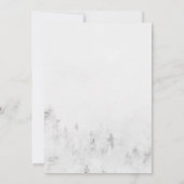 Invitation Pins givrés Rustique Blanc bébé fille Douche (Dos)