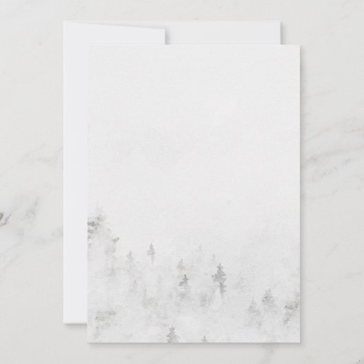 Invitation Pins givrés Rustique Blanc bébé fille Douche (Dos)