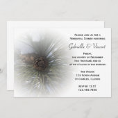 Invitation Pins neigeux Dîner de la répétition de mariage hiv (Devant / Derrière)